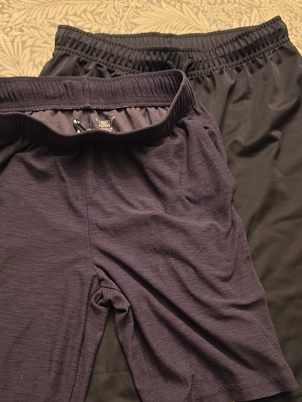 2 Pairs Of Old Navy and Place Sport Black Kids Stretch Pull-On Athletic Shorts